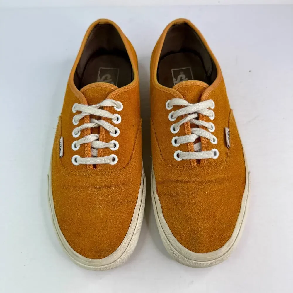 Vans Authentic Pig Suede Skate Shoes Sneakers Burnt Orange Unisex M8 W9.5